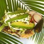 Crujientes tostadas de La Costa Tacos y Mariscos